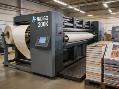HP Indigo 200K digital web press for direct mail and book