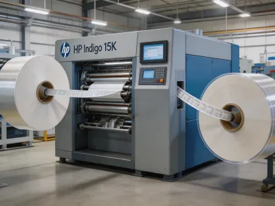 HP Indigo 15K digital label press narrow web roll-to-roll